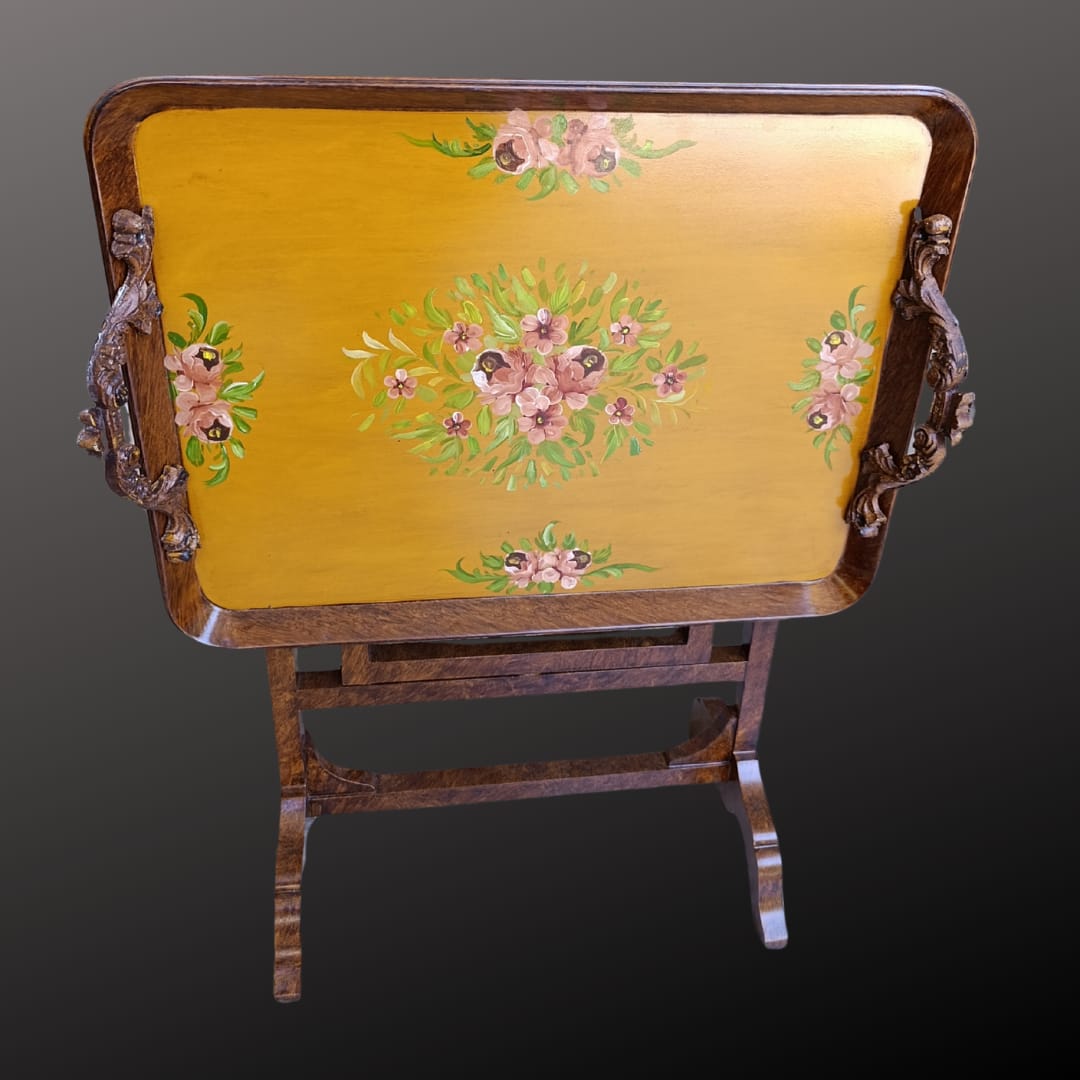 Sunlit Blossom Folding Tray Table