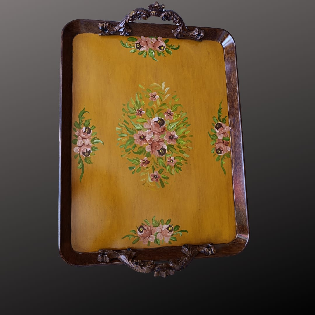 Sunlit Blossom Folding Tray Table