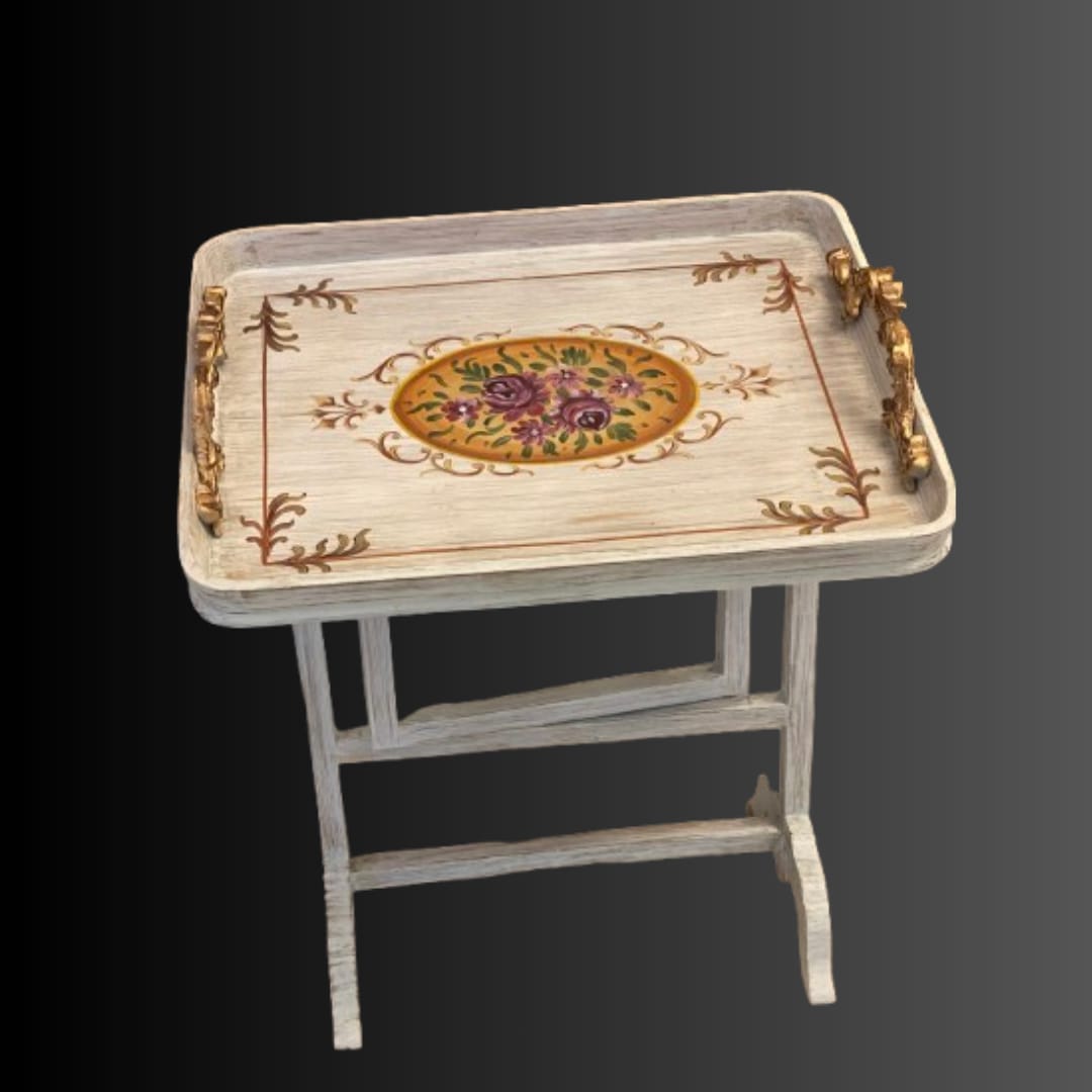 Coral Bloom Tray Table