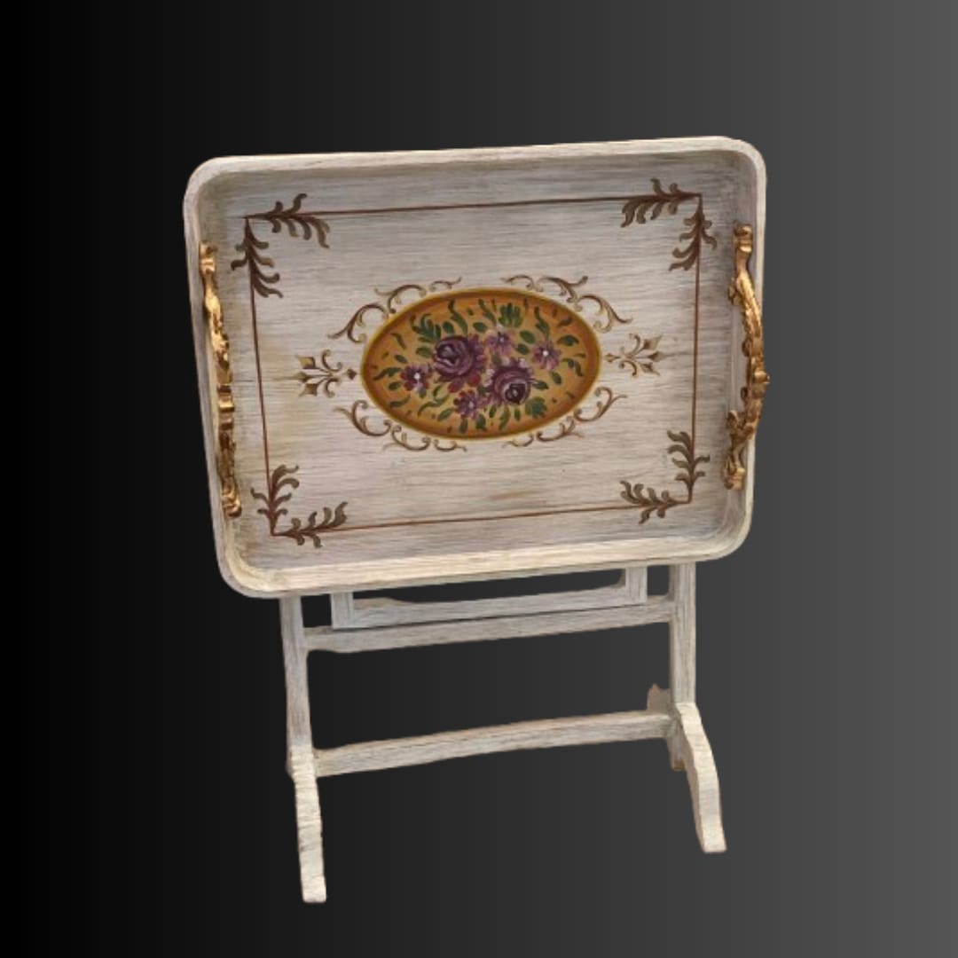 Coral Bloom Tray Table